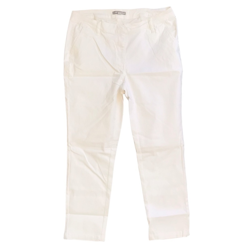 Jessica London White Jeans pants Stretch Size 12W New With Tags